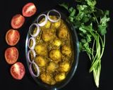 A picture of step 12 of Hariyali Aloo / Dhaniya Aloo.