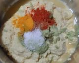A picture of step 2 of Moong Dal Pakoda.