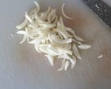A picture of step 1 of Orecchiette with tomato and burrata cheese.