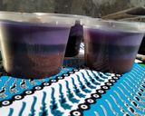 Foto langkah ke 4 dari resep Puding ubi ungu lapis coklat.