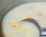 A picture of step 8 of Sweet corn soup.