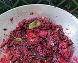 A picture of step 6 of Red Amaranth Dry Curry.