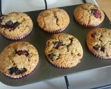 A picture of step 7 of Vickys Summer Berry Muffins, GF DF EF SF NF.