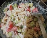 A picture of step 4 of Mayo pasta salad.