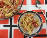 รูปขั้นตอนการทำที่ 4 ของ สลัดมะเขือเทศพาสต้า(Pasta Tomato Salad)