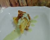 Foto langkah ke 8 dari resep BreadPuding Apel Nougat Pandan dan saus pandan.