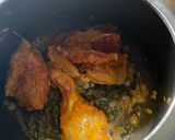 A picture of step 5 of Koli (Chicken) Saaru (runny curry)- Karnataka style.