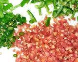 A picture of step 1 of Spring onion fritters.