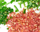 A picture of step 1 of Spring onion fritters.