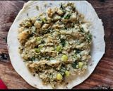 A picture of step 3 of Samosa roll chat.