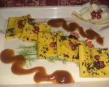 A picture of step 2 of Samak rice katli.