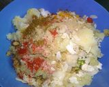 A picture of step 2 of Leftover Dalia kabab.