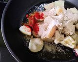 A picture of step 2 of Sweet Potatoes Chatpati.