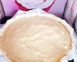 Une image de l'étape 3 de Tarte au flan rhubarbe framboises.