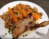 Une image de l'étape 7 de Perdreau au jus et légumes braisés.