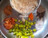 A picture of step 2 of Besan-Chilli with Fried Rotis.
