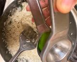 A picture of step 3 of Spinach lemon  Pulao with Rasam and chutney (Jain).