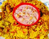 A picture of step 7 of Chicken Biryani.