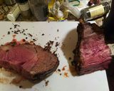 A picture of step 12 of Bone-in Prime rib with red chard, and mini golden potatoes.