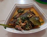 Foto langkah ke 4 dari resep Gulai ikan salai baung daun ubi.
