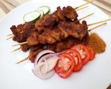 A picture of step 4 of Chicken suya skewers.