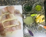 A picture of step 1 of Pan seared fillet with lemon browned butter sauce 🤤🤤.