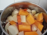 Crema de calabaza y zanahoria, fast and rápido