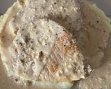 A picture of step 7 of Pepper Pork Loin Medallions on a Bed of Mashed Potatoes.