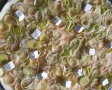 Foto del paso 4 de la receta: Pastel de puerros, huevos y quesos feta y mozzarella