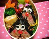 Foto langkah ke 2 dari resep Doraemon chestnut Onigiri bento.
