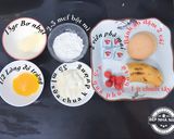 Hình bước làm 1 của món Bánh Phô Mai Phúc Bồ Tử