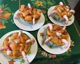 Une image de l'étape 10 de Melons aux crevettes, tomates cerises et bleu d'Auvergne.