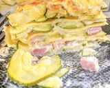 Une image de l'étape 7 de Lasagnes de courgettes, lardons et comté.