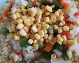 Foto del paso 5 de la receta Ensalada de couscous con aliño de Tahin
