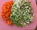 A picture of step 1 of Sweet potato cottage pie with 7 veggies.