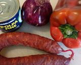 A picture of step 1 of Fluffy's Spanish Stew.