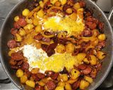 Une image de l'étape 5 de Œuf au plat pomme de terre chorizo.