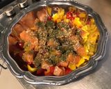 Une image de l'étape 6 de Saumon aux deux poivrons (recette plancha).