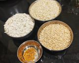 A picture of step 1 of Sponge Dosa (set dosa).