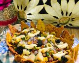 A picture of step 6 of Nachos chaat(salad).