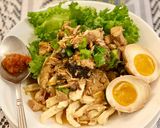 Foto langkah ke 6 dari resep Mie Ayam Jamur Abang2!🍜 (Keto/Lowcarb).