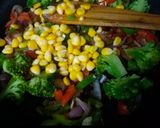 A picture of step 1 of Healthy Grilled Corn Capsicum Broccoli Sandwich.