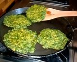 A picture of step 7 of Kaddu Ke Patte Ka Vada Orissa style.