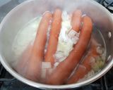 A picture of step 1 of Christmas Eve Hot Dogs for Lunch. 😍.