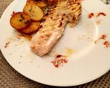 Foto del paso 2 de la receta: Chernia a la plancha con patatas españolas