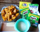 Foto langkah ke 1 dari resep •• Puding Milo Labu Kuning/ Milo Pumpkin Pudding.