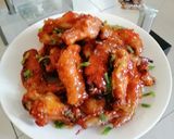 Foto del paso 7 de la receta: Alitas de pollo en salsa BBQ 😳🥵🧂