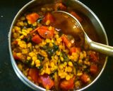 A picture of step 4 of Carrot and Fenugreek sabzi.