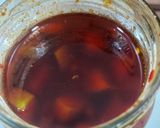 A picture of step 6 of Raw Mango green chili aachar.