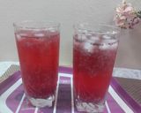 A picture of step 3 of Rose sabja lemonade/cooled refreshing drink.